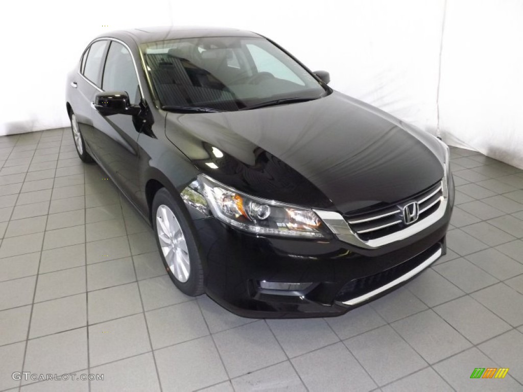 2014 Accord EX-L Sedan - Crystal Black Pearl / Black photo #1