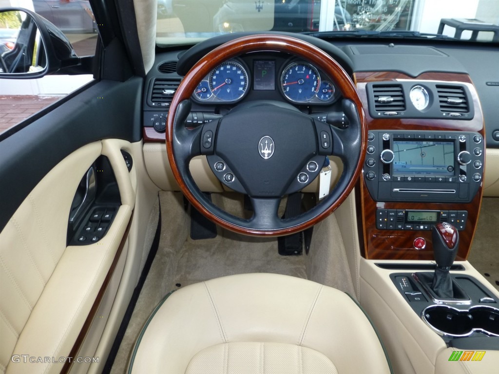 2009 Maserati Quattroporte Standard Quattroporte Model Sabbia Steering Wheel Photo #86723226