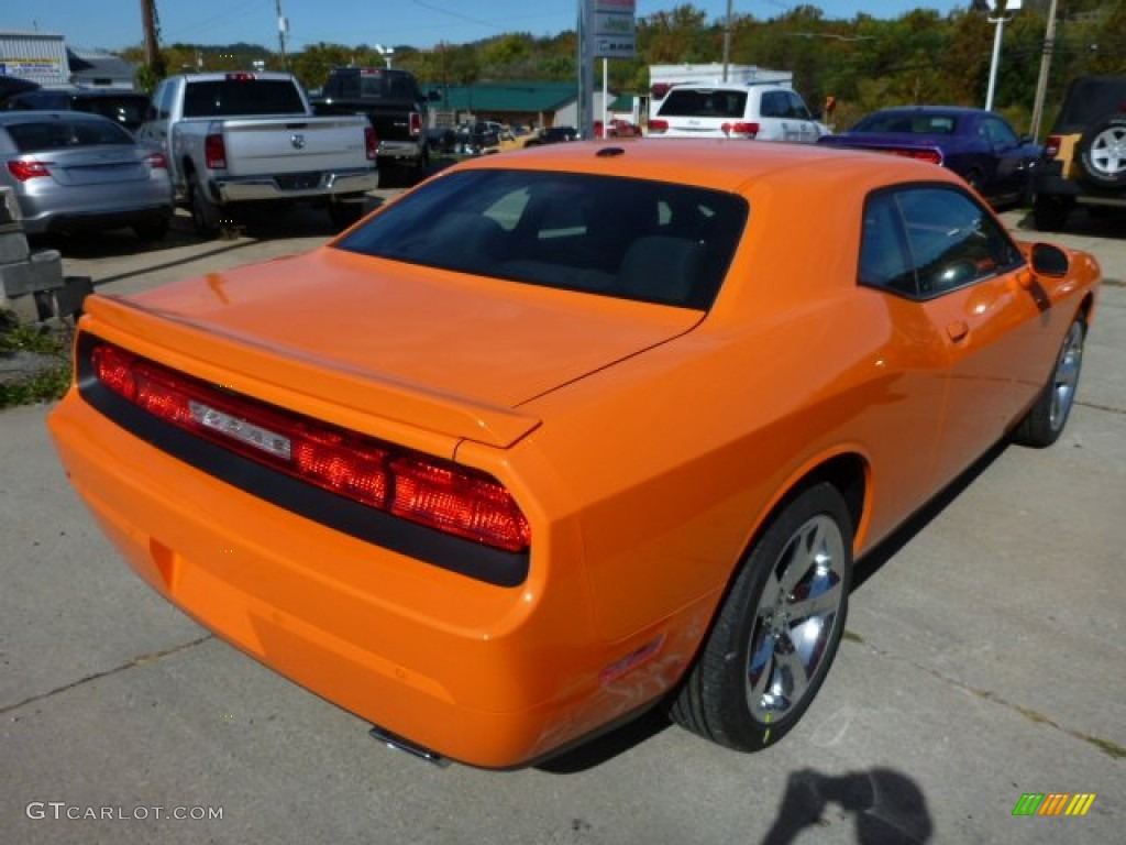 2014 Challenger R/T - Header Orange / Dark Slate Gray photo #5