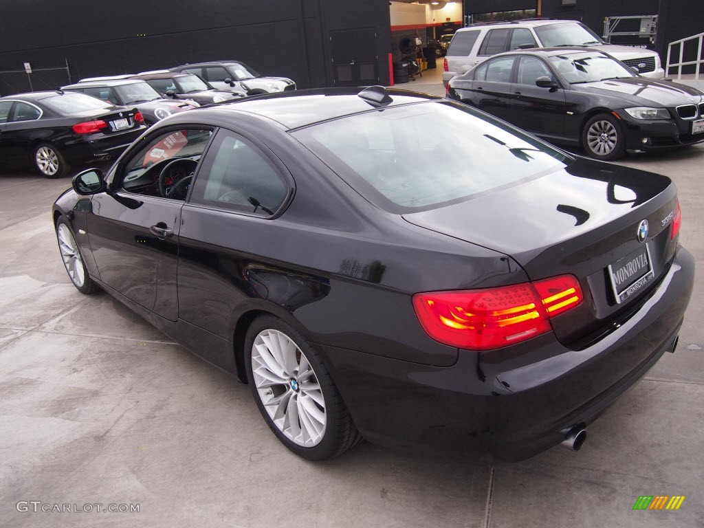 2011 3 Series 335i Coupe - Jet Black / Black photo #10