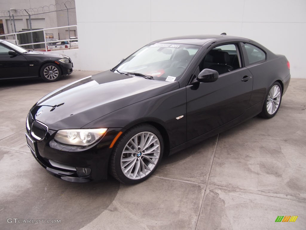 2011 3 Series 335i Coupe - Jet Black / Black photo #17