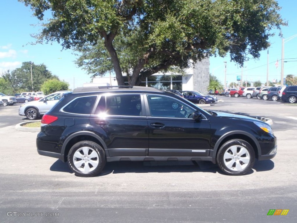 2011 Outback 2.5i Premium Wagon - Crystal Black Silica / Warm Ivory photo #2