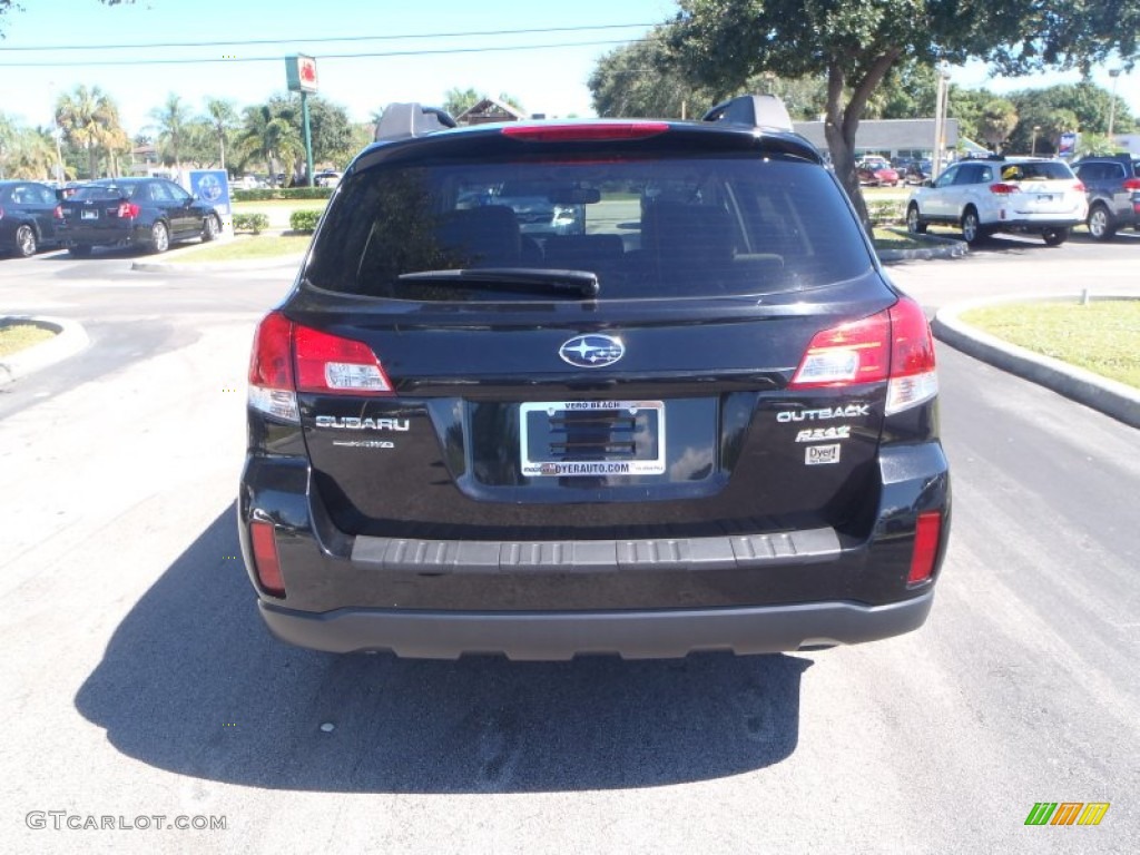 2011 Outback 2.5i Premium Wagon - Crystal Black Silica / Warm Ivory photo #3