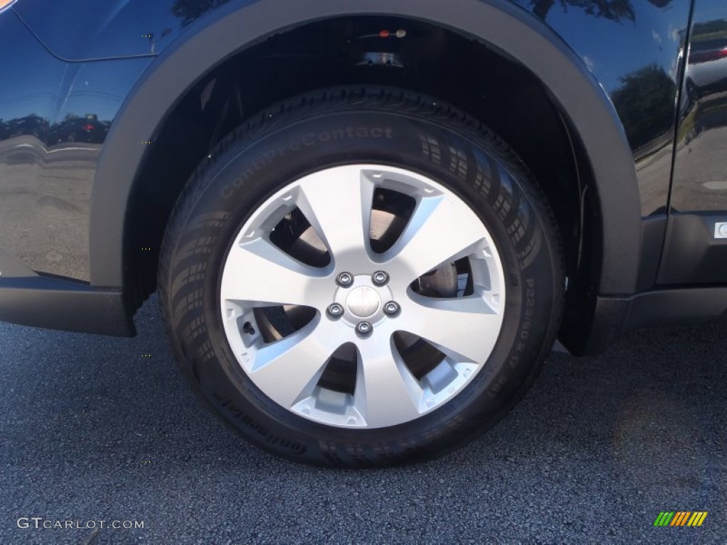 2011 Outback 2.5i Premium Wagon - Crystal Black Silica / Warm Ivory photo #6