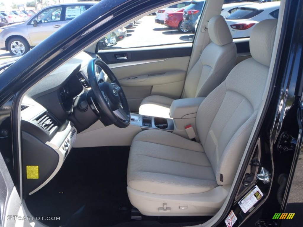 2011 Outback 2.5i Premium Wagon - Crystal Black Silica / Warm Ivory photo #9