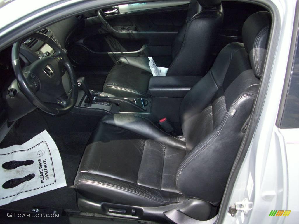 2003 Accord EX V6 Coupe - Satin Silver Metallic / Black photo #5