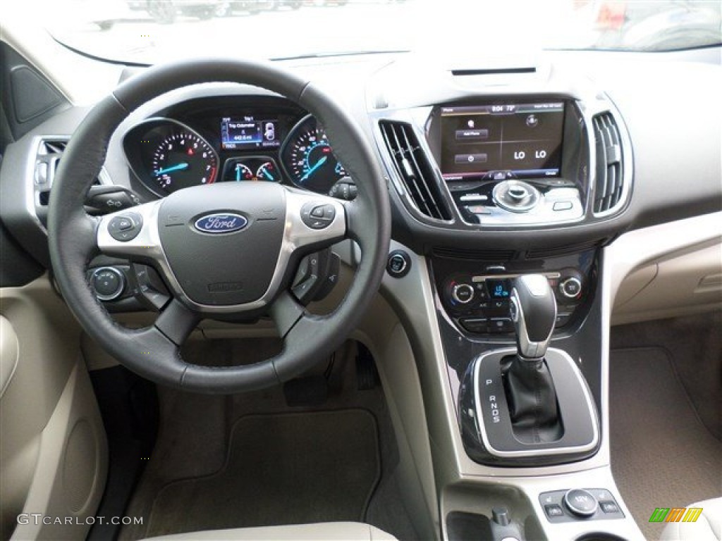 2013 Escape SEL 2.0L EcoBoost - White Platinum Metallic Tri-Coat / Medium Light Stone photo #16