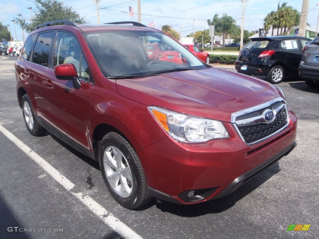 2014 Forester 2.5i Limited - Venetian Red Pearl / Platinum photo #1