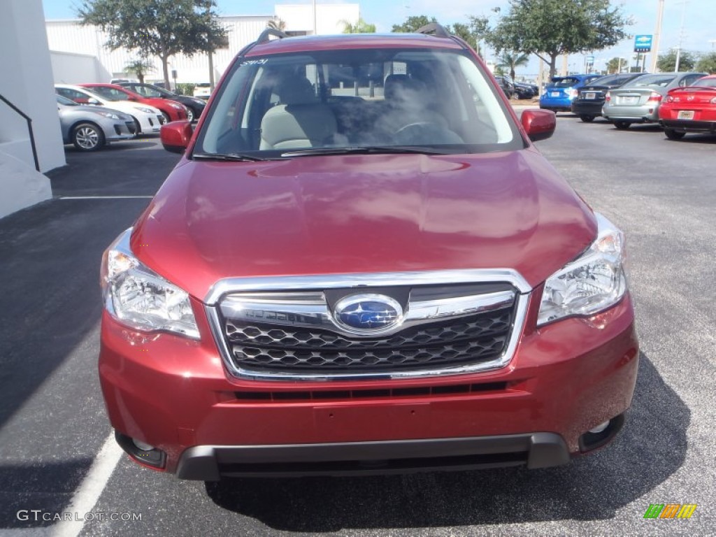 2014 Forester 2.5i Limited - Venetian Red Pearl / Platinum photo #2
