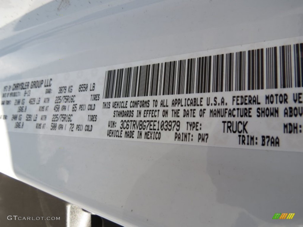 2014 ProMaster Color Code PW7 for Bright White Photo #86731575