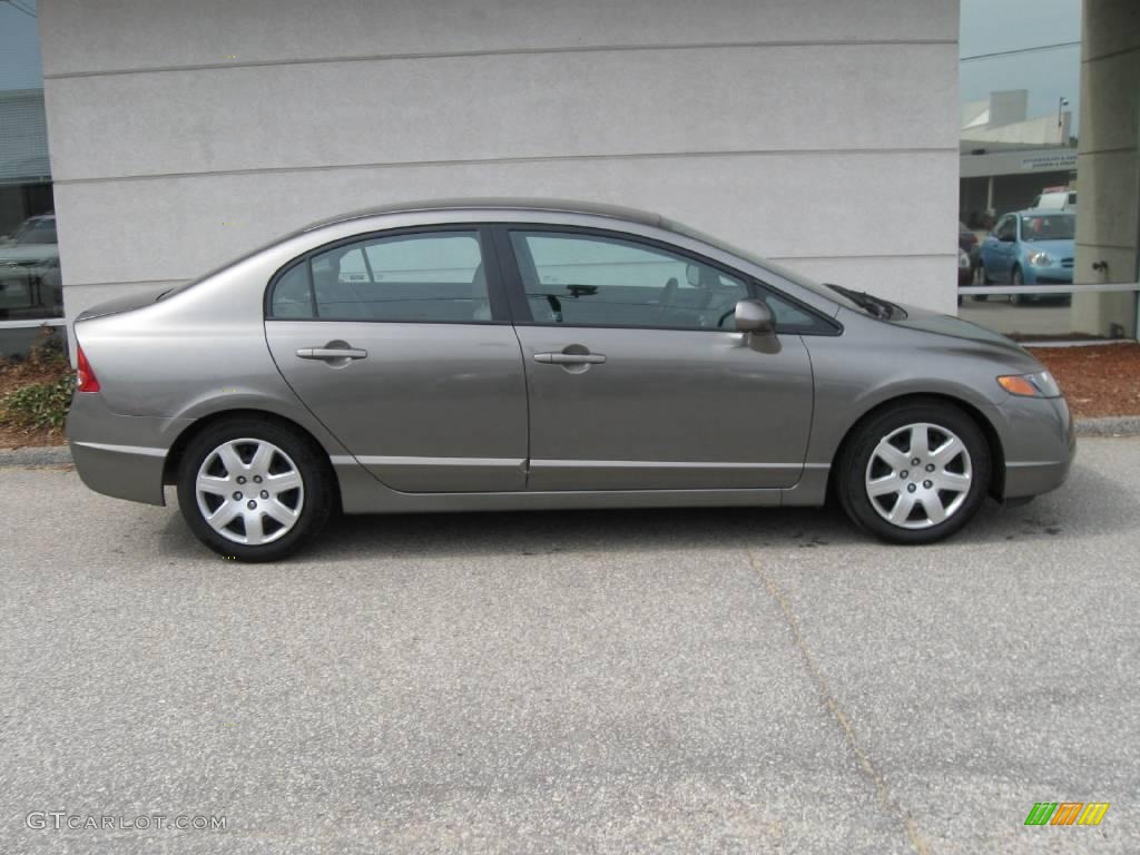 2006 Civic LX Sedan - Galaxy Gray Metallic / Gray photo #2