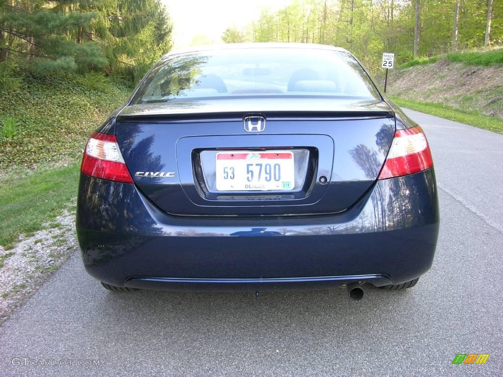 2007 Civic LX Coupe - Royal Blue Pearl / Gray photo #5
