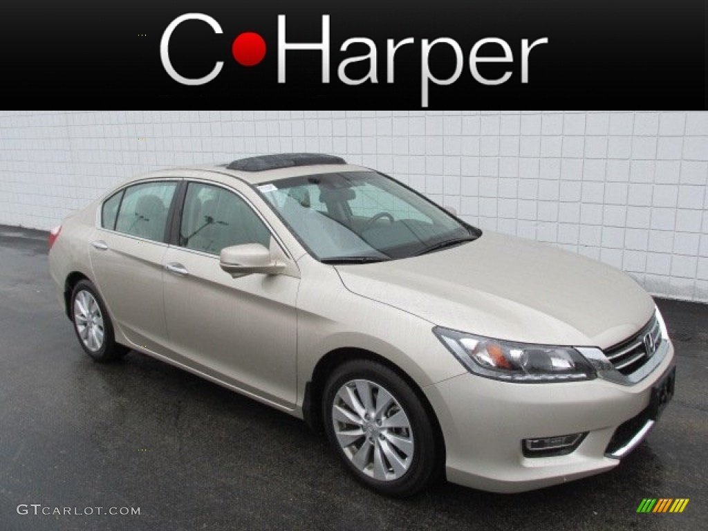 2013 Accord EX-L V6 Sedan - Champagne Frost Pearl / Ivory photo #1