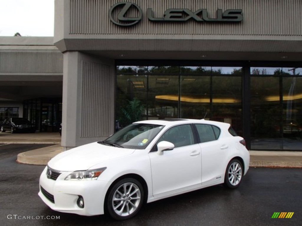 2012 CT 200h Hybrid Premium - Starfire White Pearl / Black photo #1