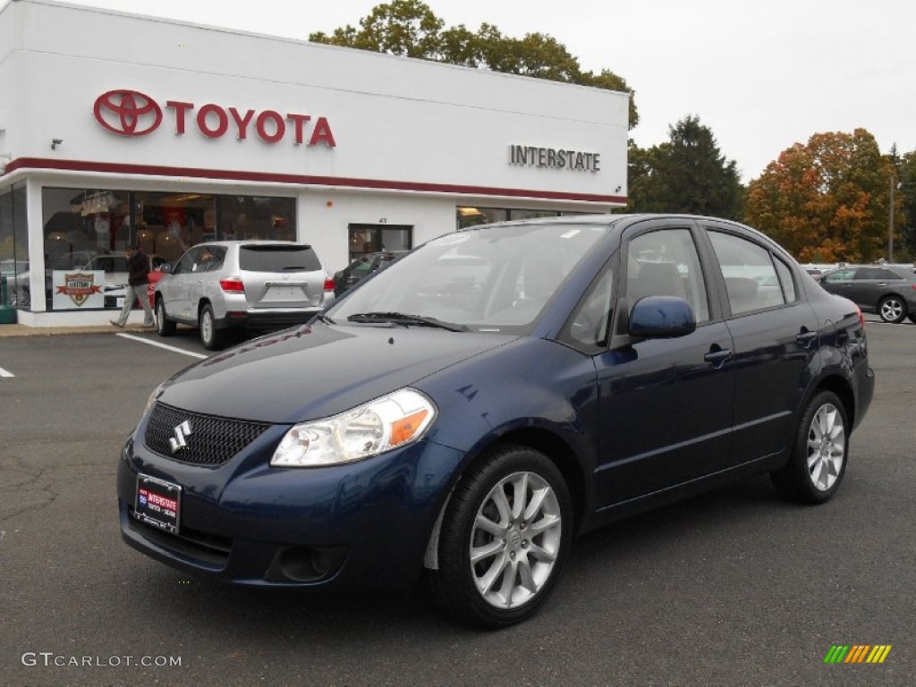 2011 SX4 Sedan LE - Deep Sea Blue Metallic / Black photo #1