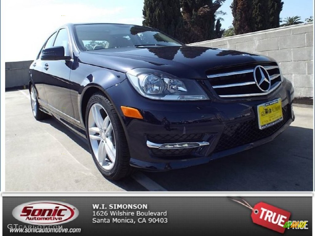 2014 C 250 Sport - Lunar Blue Metallic / Almond/Mocha photo #1