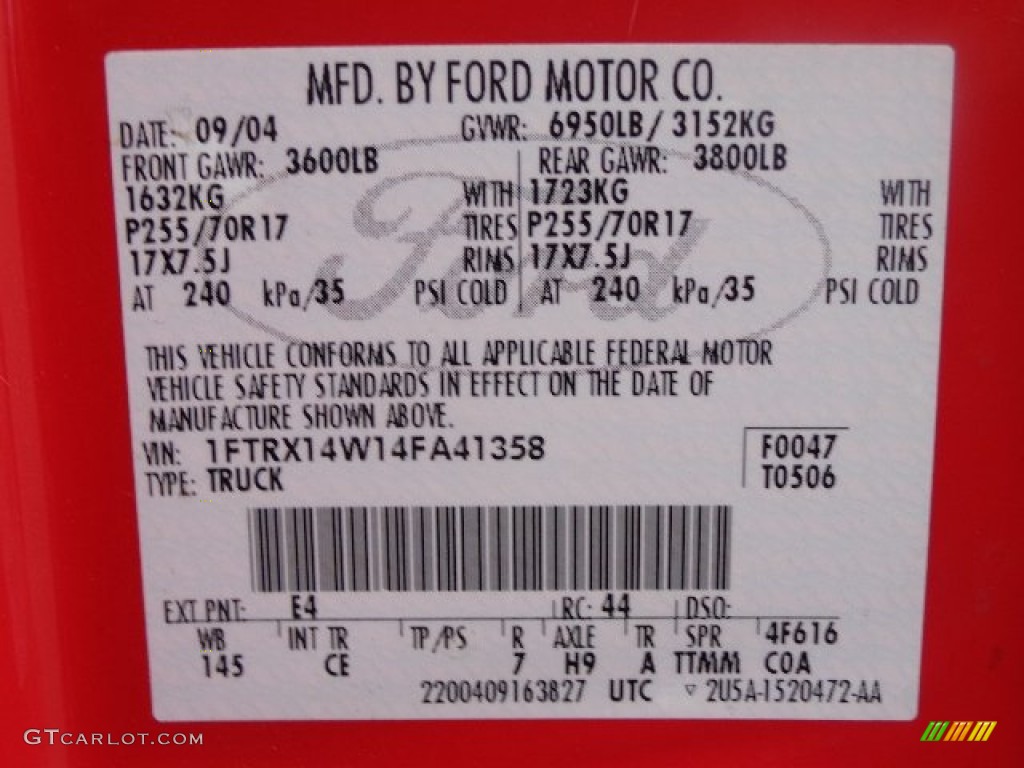 2004 F150 XLT SuperCab 4x4 - Bright Red / Medium/Dark Flint photo #23