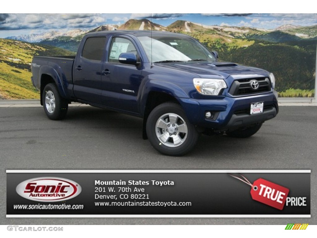 2014 Tacoma V6 TRD Sport Double Cab 4x4 - Blue Ribbon Metallic / Graphite photo #1