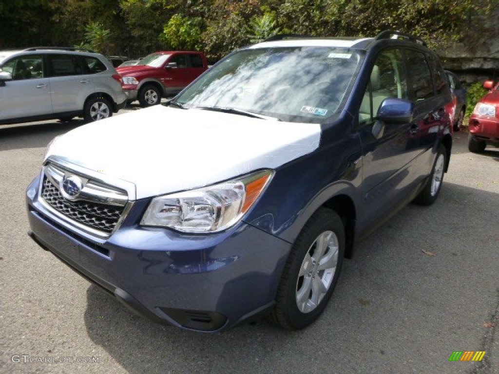 2014 Forester 2.5i Premium - Marine Blue Pearl / Platinum photo #8