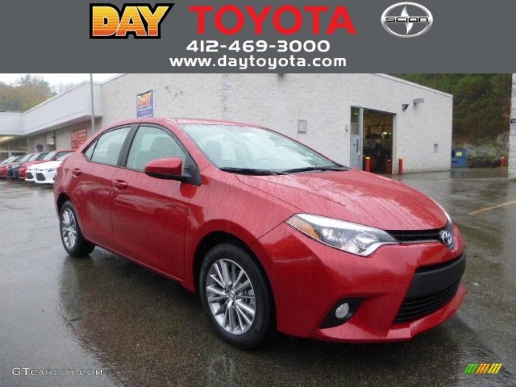 2014 Corolla LE - Barcelona Red Metallic / Steel Blue photo #1