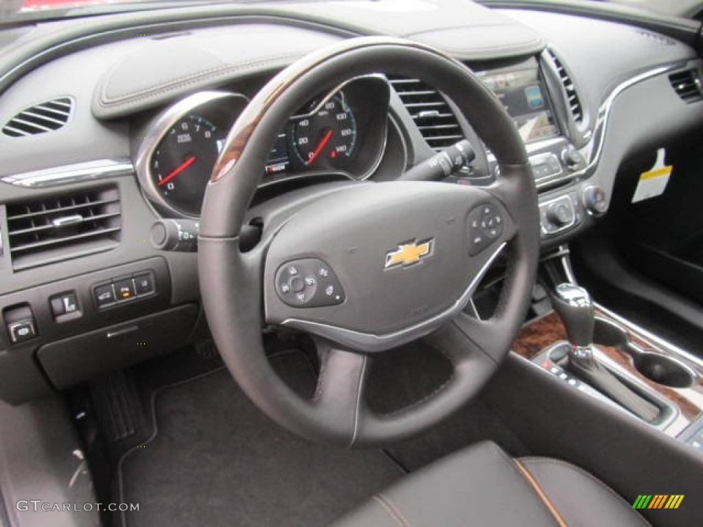 2014 Chevrolet Impala LTZ Jet Black Steering Wheel Photo #86750913
