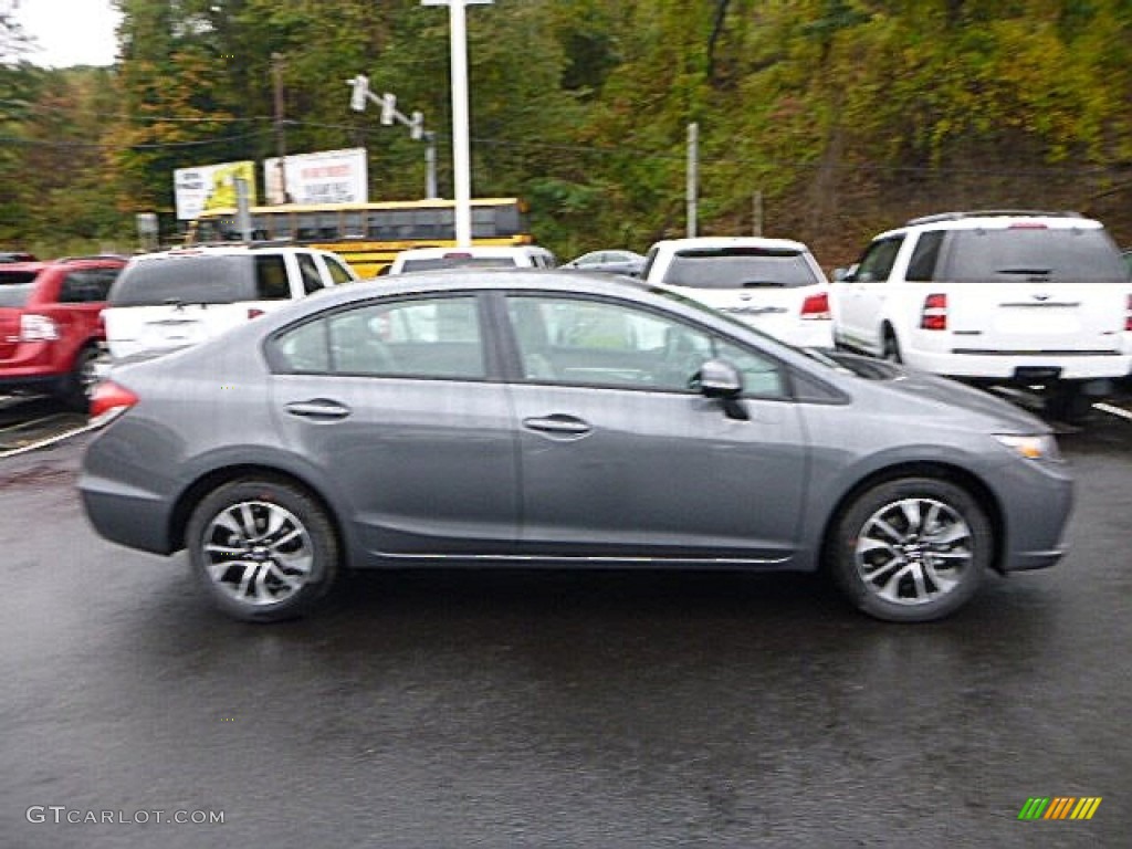 2013 Civic EX Sedan - Polished Metal Metallic / Gray photo #2