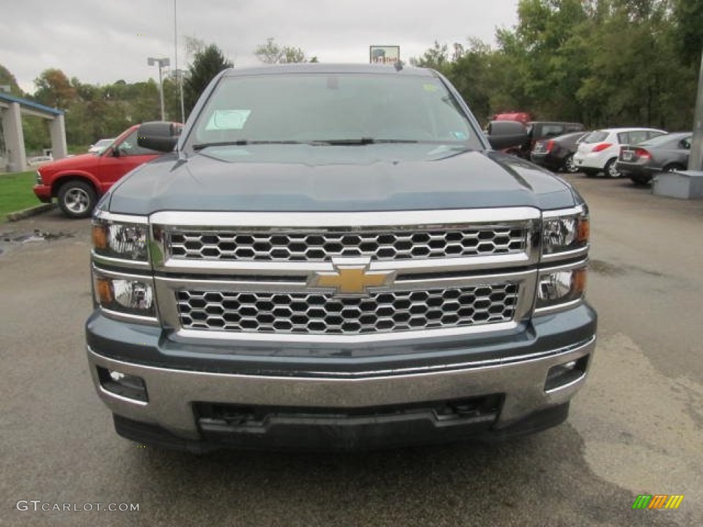 2014 Silverado 1500 LT Double Cab 4x4 - Blue Granite Metallic / Jet Black photo #11