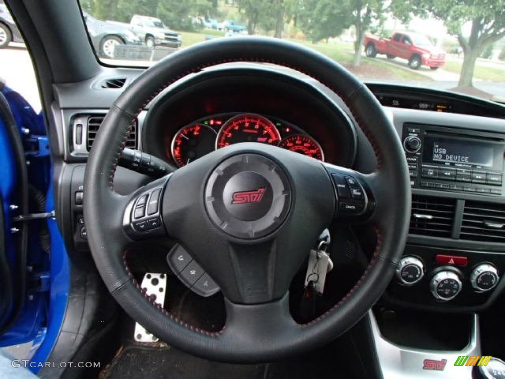 2011 Subaru Impreza WRX STi STI  Black/Alcantara Steering Wheel Photo #86751417