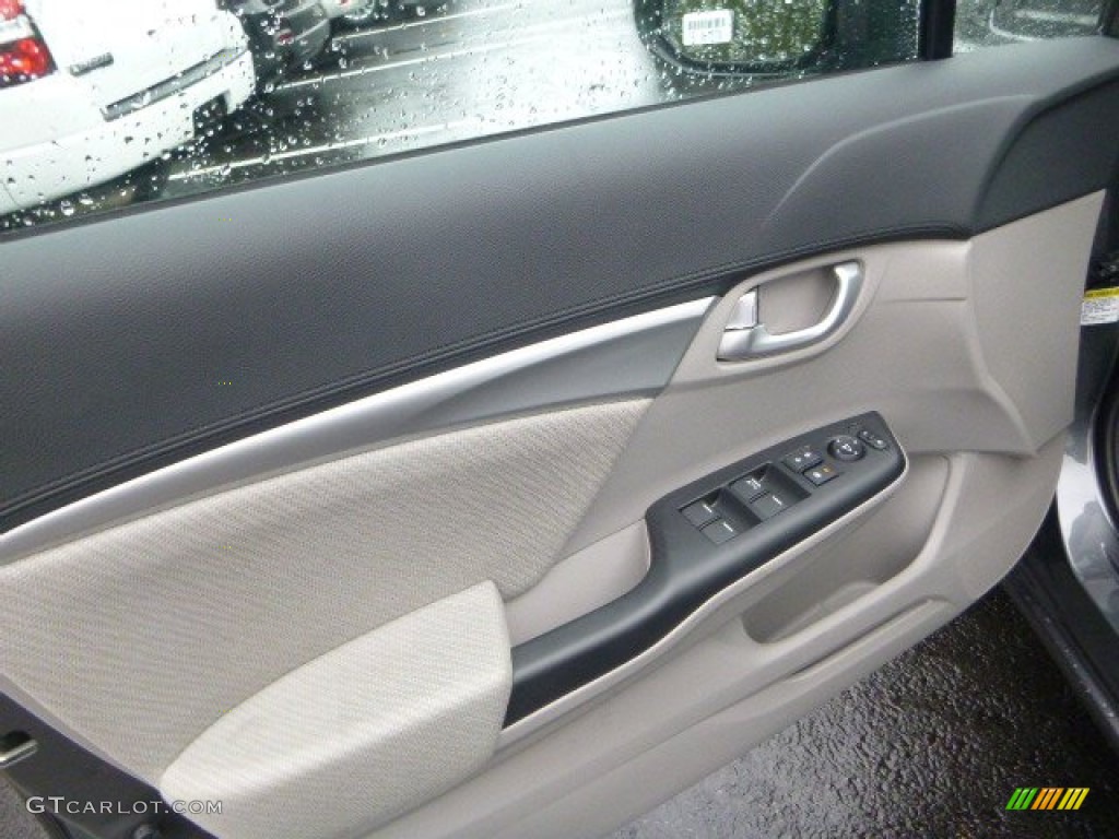 2013 Civic EX Sedan - Polished Metal Metallic / Gray photo #14