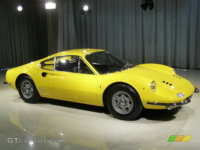 1968 Dino 206 GT - Fly Yellow / Black photo #3