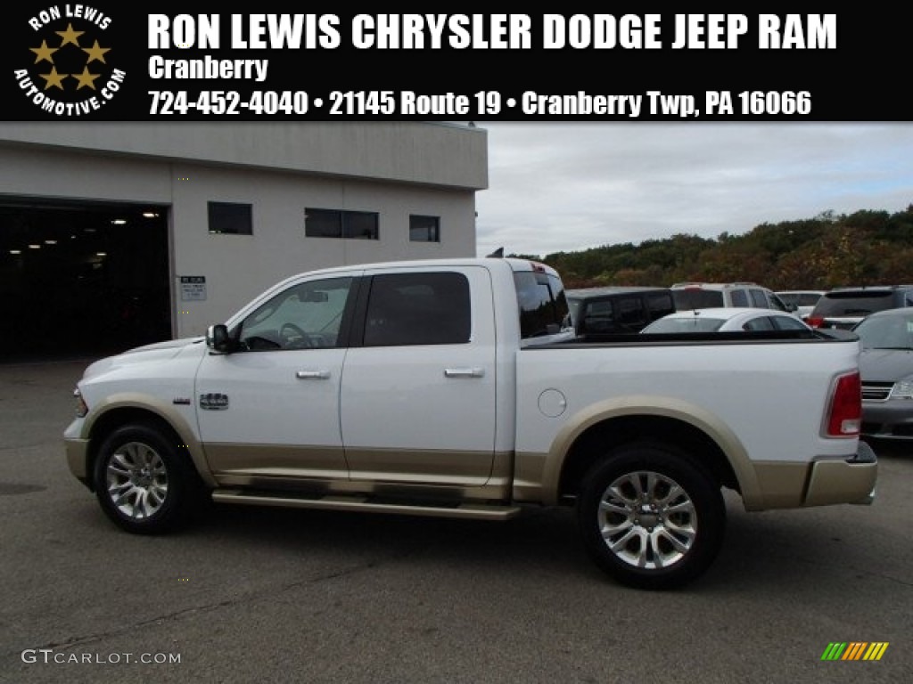 2014 1500 Laramie Longhorn Crew Cab 4x4 - Bright White / Longhorn Canyon Brown/Light Frost photo #1