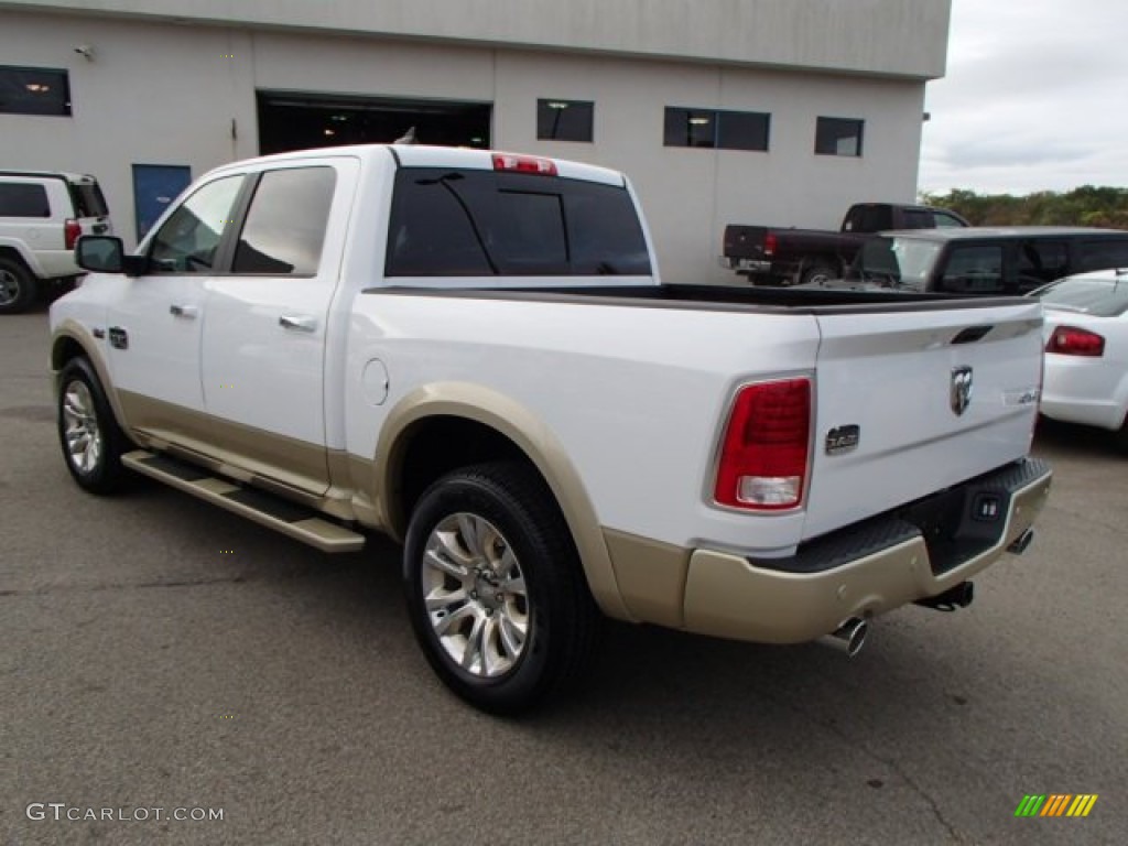 2014 1500 Laramie Longhorn Crew Cab 4x4 - Bright White / Longhorn Canyon Brown/Light Frost photo #8