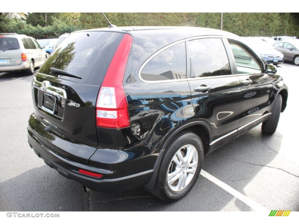 2011 CR-V EX 4WD - Crystal Black Pearl / Black photo #6