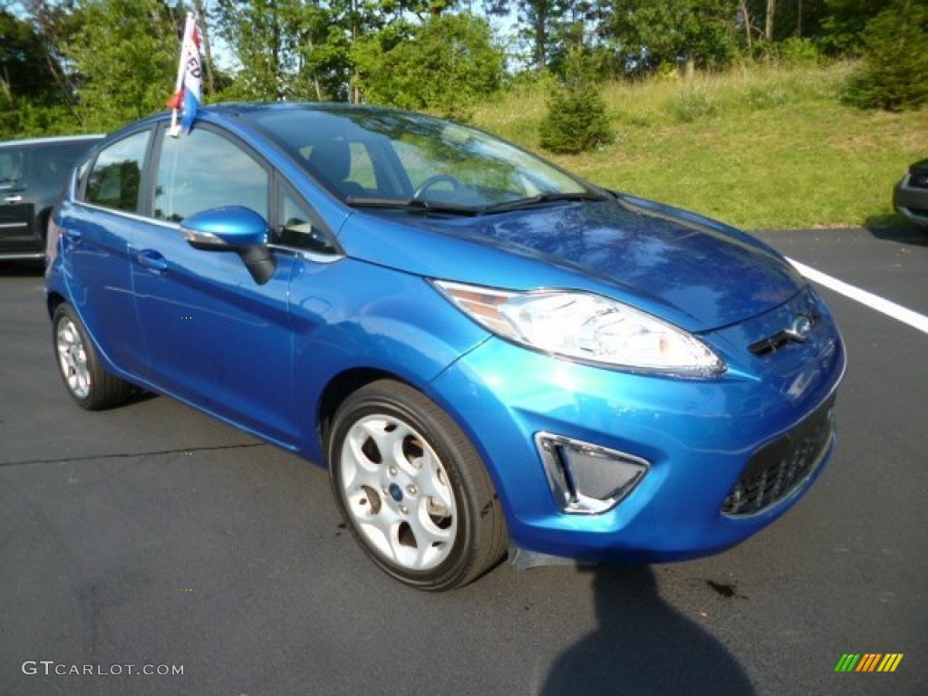 2011 Fiesta SES Hatchback - Blue Flame Metallic / Charcoal Black/Blue Cloth photo #1