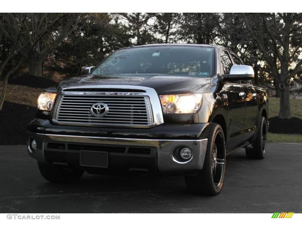 2010 Tundra Limited CrewMax 4x4 - Black / Black photo #3