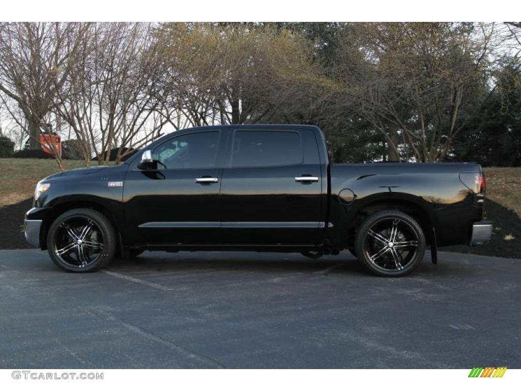 2010 Tundra Limited CrewMax 4x4 - Black / Black photo #6