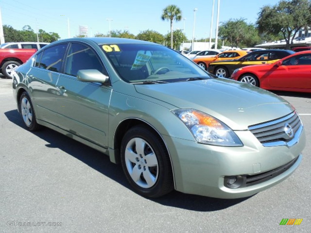 2007 Altima 2.5 S - Metallic Jade / Blond photo #10