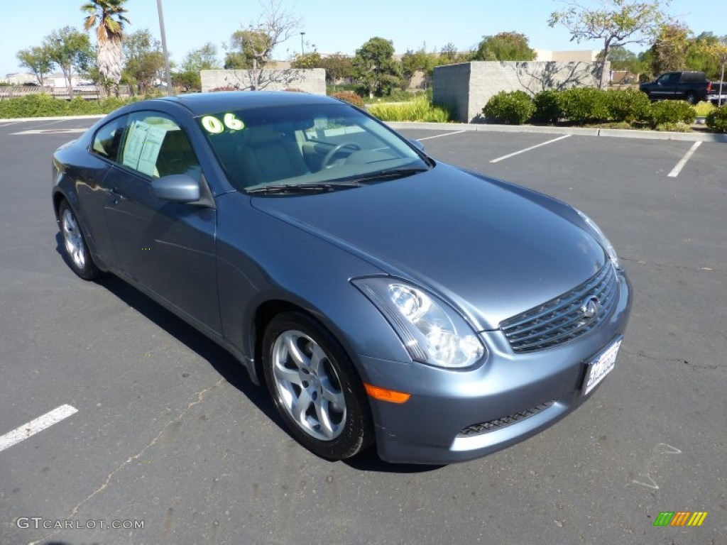 2006 G 35 Coupe - Lakeshore Slate Blue Metallic / Stone photo #1