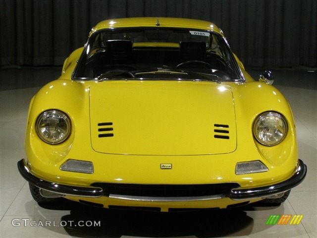 1968 Dino 206 GT - Fly Yellow / Black photo #4