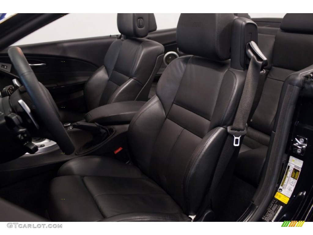 2009 M6 Convertible - Carbon Black Metallic / Black Merino Leather photo #38