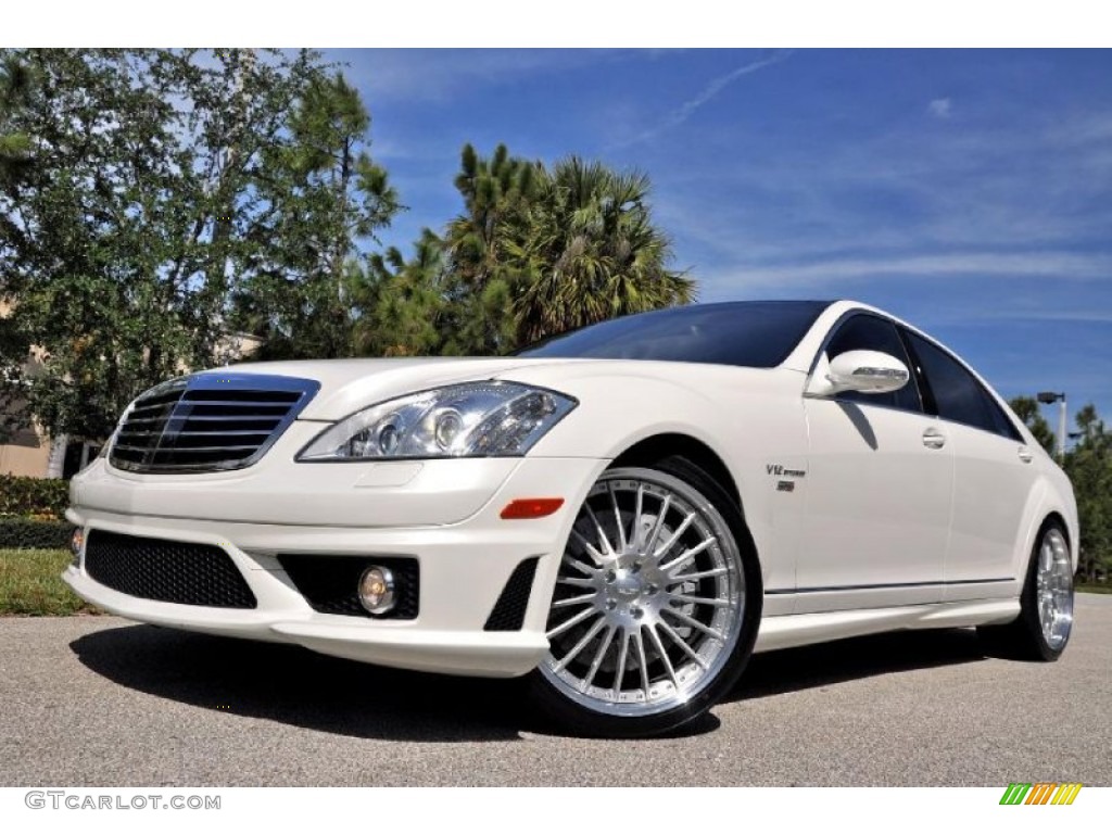 2009 S 65 AMG Sedan - designo Mystic White / designo Porcelain photo #2