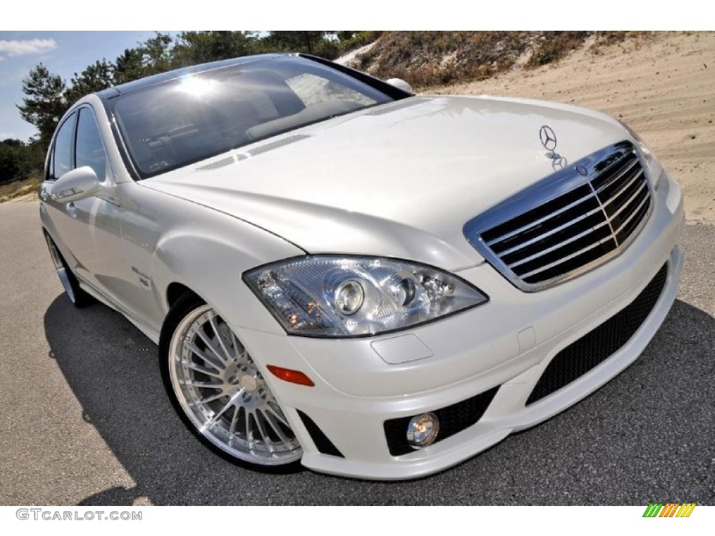 2009 S 65 AMG Sedan - designo Mystic White / designo Porcelain photo #7