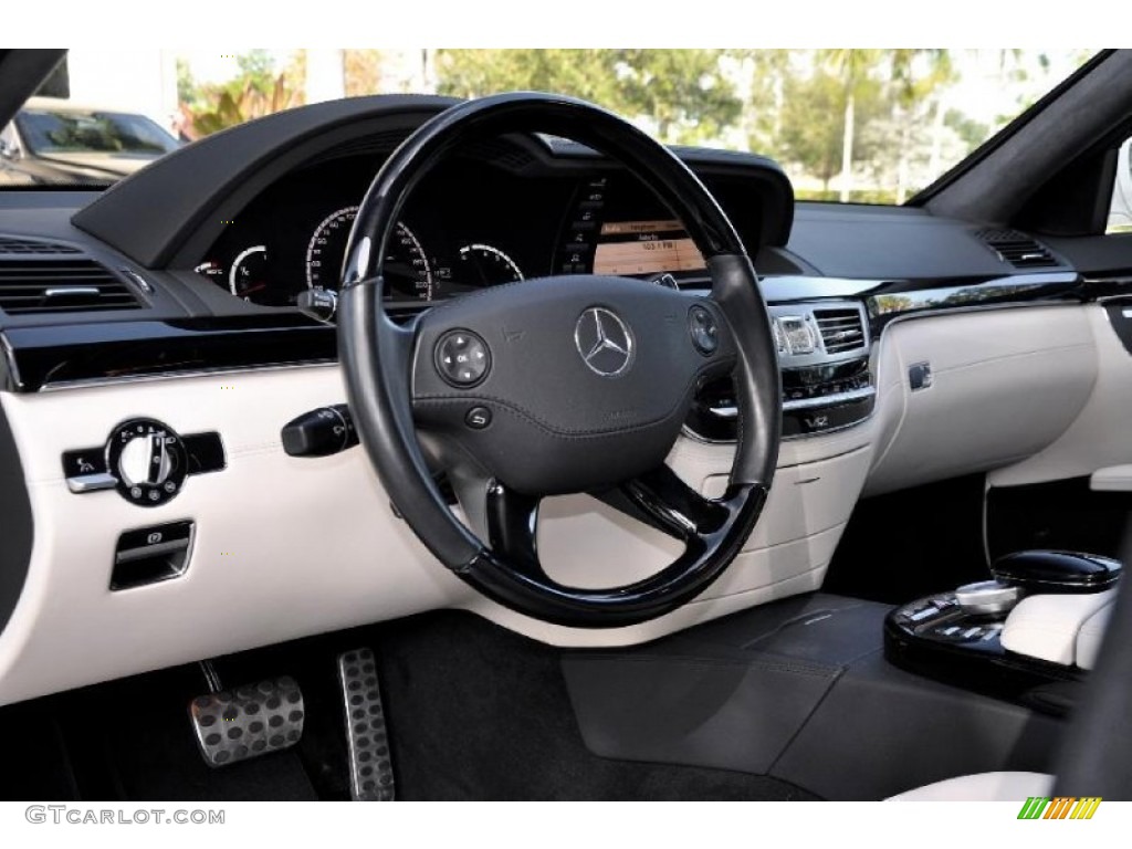 2009 S 65 AMG Sedan - designo Mystic White / designo Porcelain photo #12