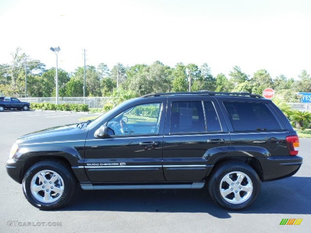 2004 Grand Cherokee Overland - Brillant Black Crystal Pearl / Dark Slate Gray photo #2