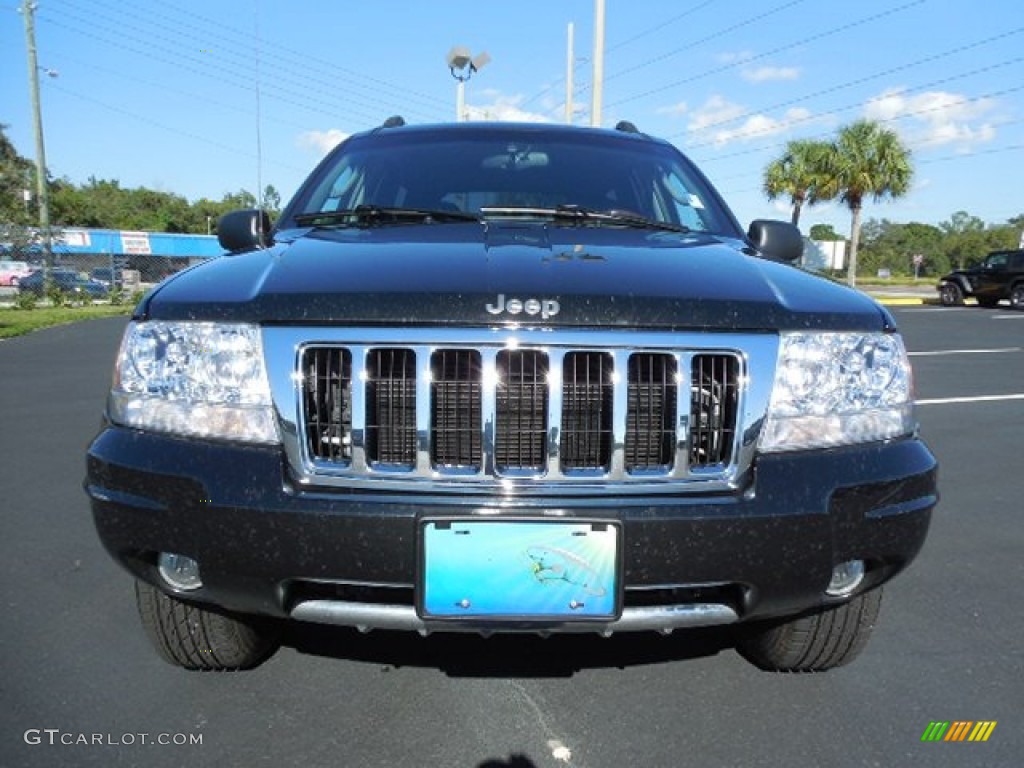 2004 Grand Cherokee Overland - Brillant Black Crystal Pearl / Dark Slate Gray photo #14