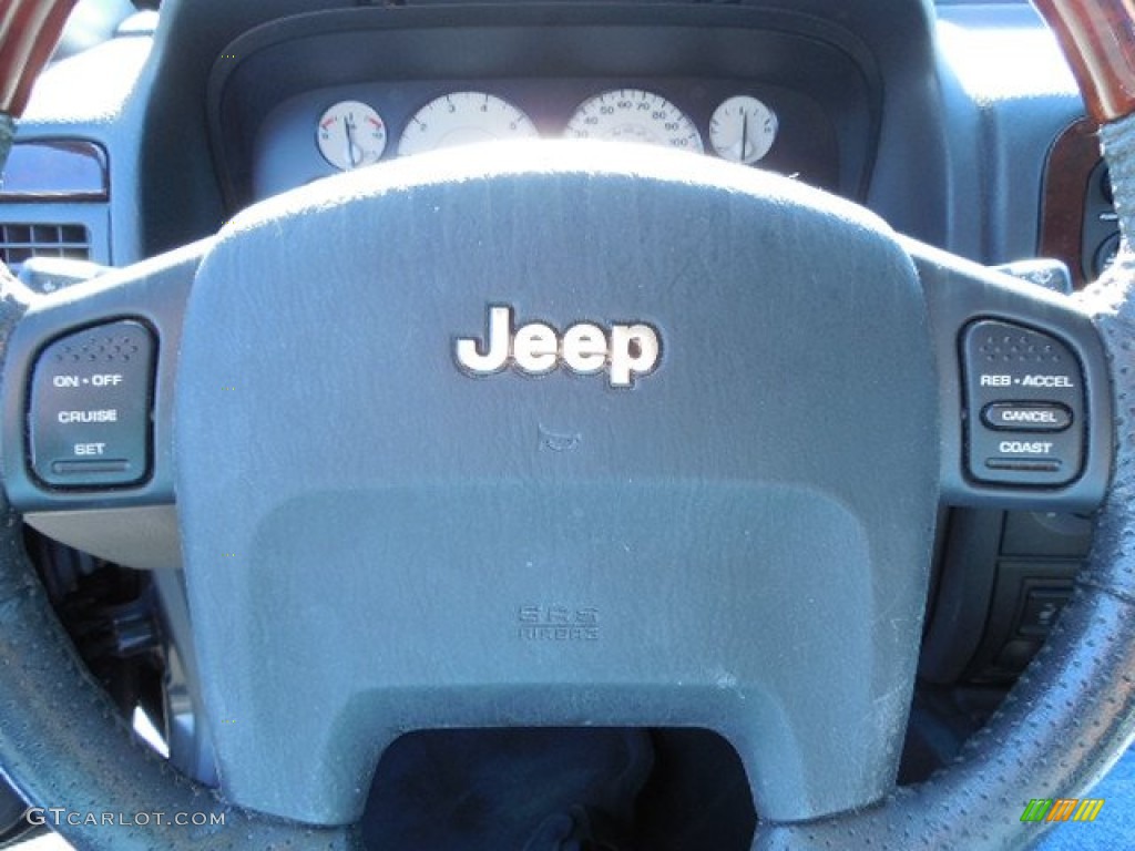 2004 Grand Cherokee Overland - Brillant Black Crystal Pearl / Dark Slate Gray photo #23