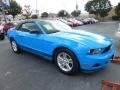 2012 Grabber Blue Ford Mustang V6 Premium Convertible  photo #3