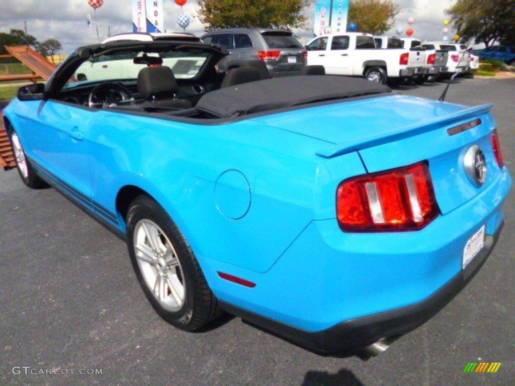 2012 Mustang V6 Premium Convertible - Grabber Blue / Charcoal Black photo #9