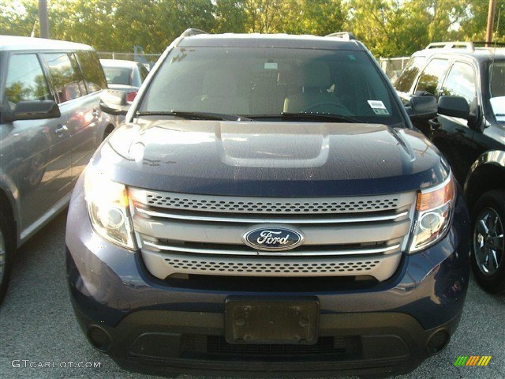 2012 Explorer FWD - Dark Pearl Blue Metallic / Medium Light Stone photo #1