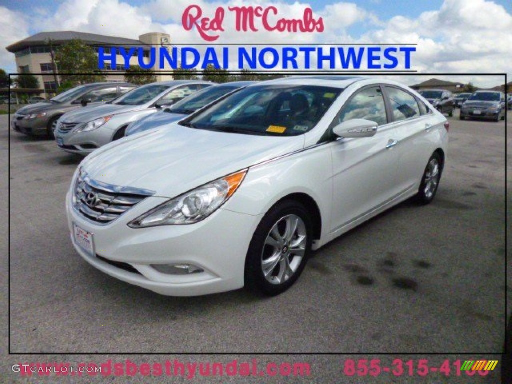 Pearl White Hyundai Sonata